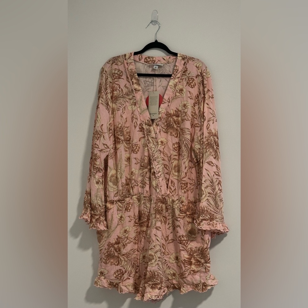Agua Bendita Pink Floral Blouse